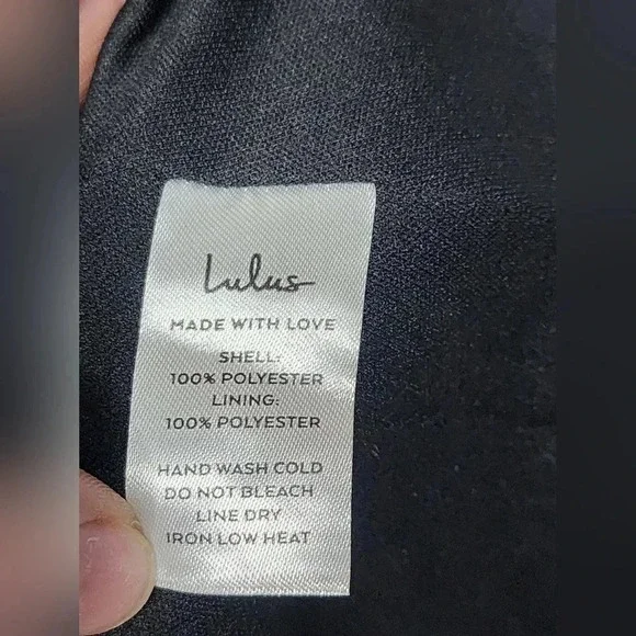 Lulu's Black Pleated Flutter Sleeve Backless Maxi Dress Wedding Party Guest NWT - Picture 13 of 14